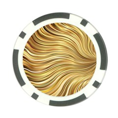 Chic Festive Gold Brown Glitter Stripes Poker Chip Card Guards (10 Pack)  by yoursparklingshop