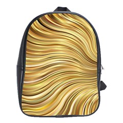 Chic Festive Gold Brown Glitter Stripes School Bags(large)  by yoursparklingshop