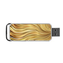 Chic Festive Gold Brown Glitter Stripes Portable Usb Flash (one Side) by yoursparklingshop