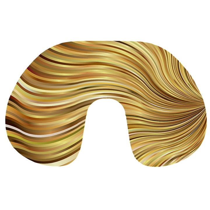 Chic Festive Gold Brown Glitter Stripes Travel Neck Pillows