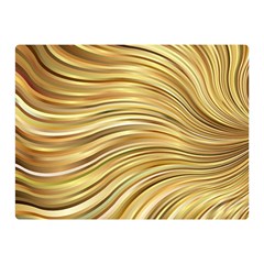 Chic Festive Gold Brown Glitter Stripes Double Sided Flano Blanket (mini)  by yoursparklingshop