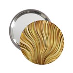 Gold Stripes Festive Flowing Flame  2.25  Handbag Mirrors Front