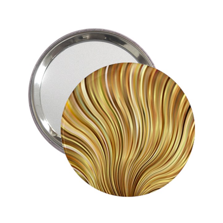 Gold Stripes Festive Flowing Flame  2.25  Handbag Mirrors