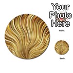 Gold Stripes Festive Flowing Flame  Multi-purpose Cards (Round)  Back 1