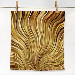 Gold Stripes Festive Flowing Flame  Face Towel by yoursparklingshop