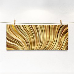 Gold Stripes Festive Flowing Flame  Hand Towel by yoursparklingshop