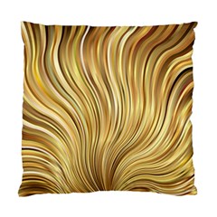 Gold Stripes Festive Flowing Flame  Standard Cushion Case (two Sides) by yoursparklingshop