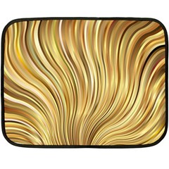 Gold Stripes Festive Flowing Flame  Fleece Blanket (mini) by yoursparklingshop