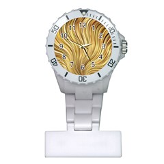 Gold Stripes Festive Flowing Flame  Plastic Nurses Watch by yoursparklingshop