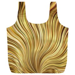 Gold Stripes Festive Flowing Flame  Full Print Recycle Bags (l)  by yoursparklingshop