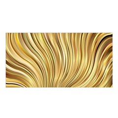 Gold Stripes Festive Flowing Flame  Satin Shawl by yoursparklingshop