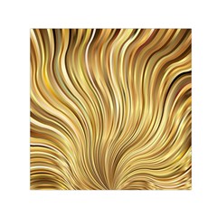 Gold Stripes Festive Flowing Flame  Small Satin Scarf (square) by yoursparklingshop