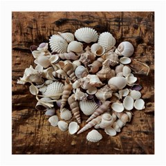 Tropical Sea Shells Collection, Copper Background Medium Glasses Cloth (2-side) by yoursparklingshop