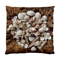 Tropical Sea Shells Collection, Copper Background Standard Cushion Case (one Side) by yoursparklingshop