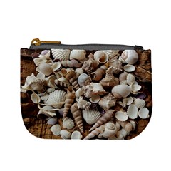 Tropical Sea Shells Collection, Copper Background Mini Coin Purses by yoursparklingshop