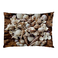 Tropical Sea Shells Collection, Copper Background Pillow Case (two Sides) by yoursparklingshop