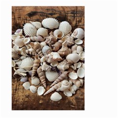 Tropical Sea Shells Collection, Copper Background Large Garden Flag (two Sides) by yoursparklingshop