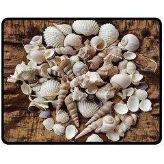 Tropical Sea Shells Collection, Copper Background Double Sided Fleece Blanket (medium)  by yoursparklingshop