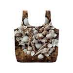 Tropical Sea Shells Collection, Copper Background Full Print Recycle Bags (S)  Back