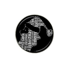 Funny Santa Black And White Typography Hat Clip Ball Marker by yoursparklingshop