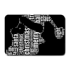 Funny Santa Black And White Typography Plate Mats by yoursparklingshop