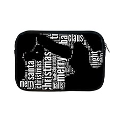 Funny Santa Black And White Typography Apple Ipad Mini Zipper Cases by yoursparklingshop