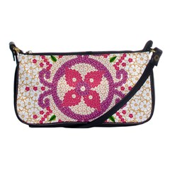 Hindu Flower Ornament Background Shoulder Clutch Bags by TastefulDesigns