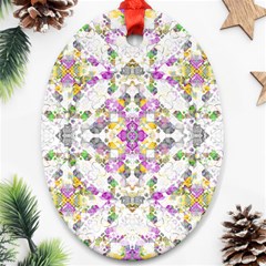 Geometric Boho Chic Ornament (oval)  by dflcprints