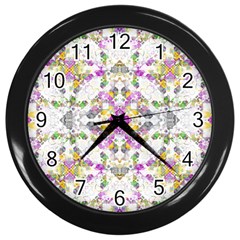 Geometric Boho Chic Wall Clocks (black) by dflcprints