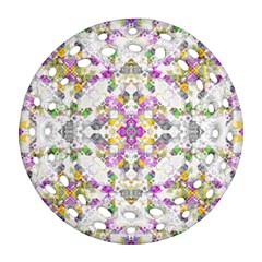 Geometric Boho Chic Ornament (round Filigree)  by dflcprints