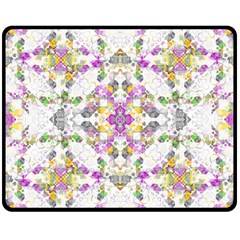 Geometric Boho Chic Double Sided Fleece Blanket (medium)  by dflcprints