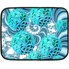 Teal Sea Forest, Abstract Underwater Ocean Fleece Blanket (mini) by DianeClancy