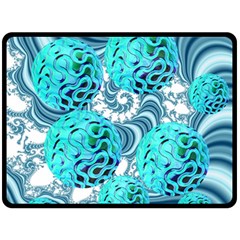 Teal Sea Forest, Abstract Underwater Ocean Fleece Blanket (large)  by DianeClancy