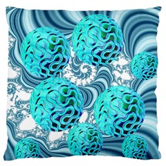 Teal Sea Forest, Abstract Underwater Ocean Standard Flano Cushion Case (two Sides) by DianeClancy