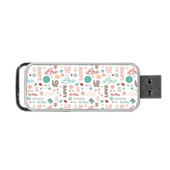 Lovely Valentine s Day Pattern Portable Usb Flash (two Sides) by TastefulDesigns