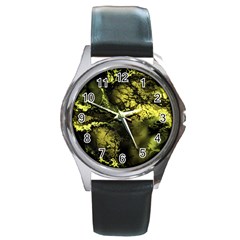 Amazing Fractal 24 Round Metal Watch by Fractalworld