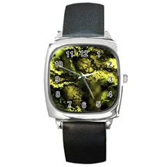 Amazing Fractal 24 Square Metal Watch by Fractalworld