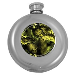 Amazing Fractal 24 Round Hip Flask (5 Oz) by Fractalworld