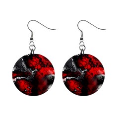 Amazing Fractal 25 Mini Button Earrings by Fractalworld