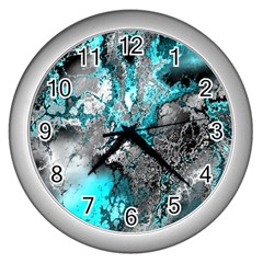 Fractal 30 Wall Clocks (silver)  by Fractalworld