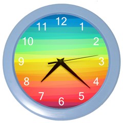 Sweet Colored Stripes Background Color Wall Clocks