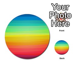 Sweet Colored Stripes Background Multi-purpose Cards (round)  by TastefulDesigns