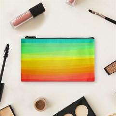 Sweet Colored Stripes Background Cosmetic Bag (small)  by TastefulDesigns