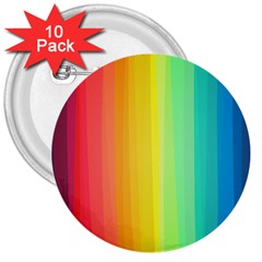 Sweet Colored Stripes Background 3  Buttons (10 Pack)  by TastefulDesigns