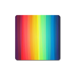 Sweet Colored Stripes Background Square Magnet by TastefulDesigns