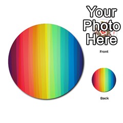 Sweet Colored Stripes Background Multi-purpose Cards (round) 