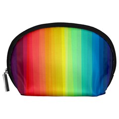 Sweet Colored Stripes Background Accessory Pouches (large) 