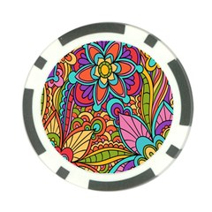 Festive Colorful Ornamental Background Poker Chip Card Guards (10 Pack)  by TastefulDesigns