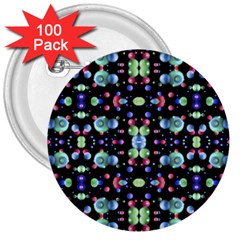 Multicolored Galaxy Pattern 3  Buttons (100 Pack)  by dflcprints