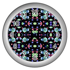 Multicolored Galaxy Pattern Wall Clocks (silver)  by dflcprints